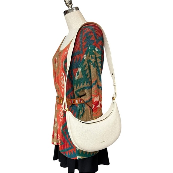 Songmont Luna Vegan Leather Hobo Bag - Ivory, Size Medium - Picture 5 of 16